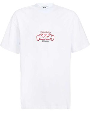 MSGM Cotton T-Shirt - White