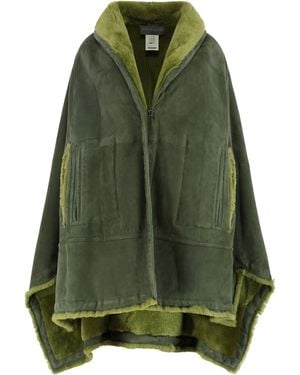 Alberta Ferretti Manteau En Peau De Mouton - Green