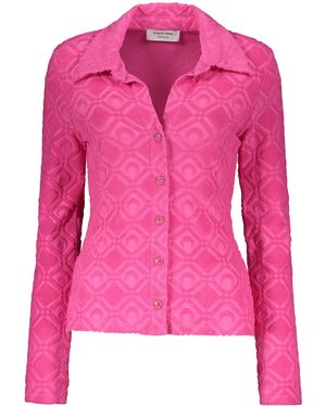 Marine Serre Jacquard Shirt - Pink