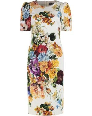 Dolce & Gabbana Printed Dress - White