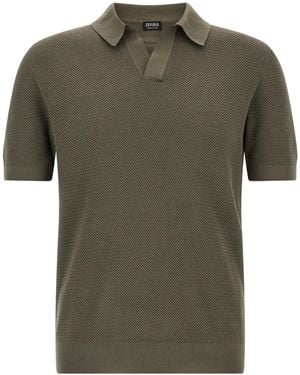 ZEGNA Premium Cotton Polo Shirt - Green