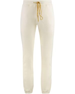 Rhude Logo Detail Cotton Track-Pants - Natural