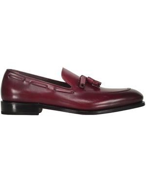 Ferragamo Leather Loafers - Red