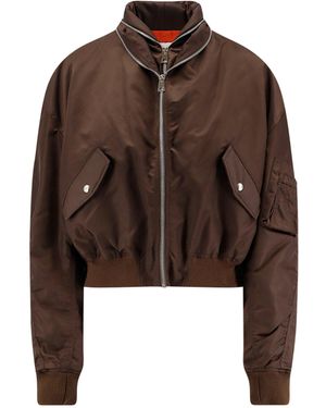 Givenchy Nylon Bomber Jacket With Double Zip - Brown