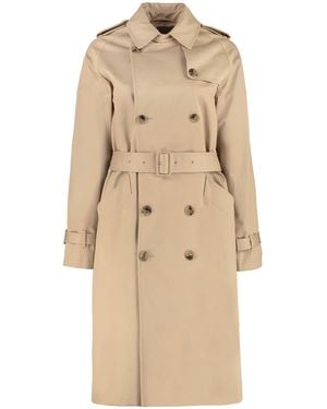 A.P.C. Greta Double-Breasted Trench Coat - Natural