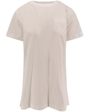 Sacai Dresses Poliestere Cotone - White