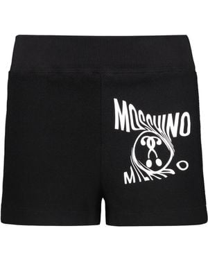 Moschino Logo Print Shorts - Black