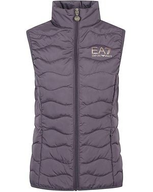 EA7 Logo Down Vest - Purple