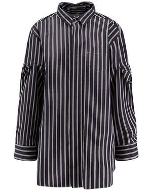 Sacai Oversize Striped Shirt - Gray