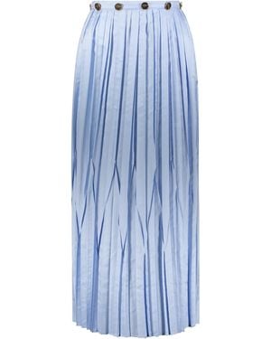 Ferragamo Pleated Skirt - Blue