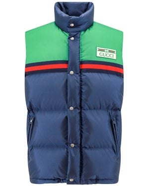 Gucci Nylon Padded Vest - Blue