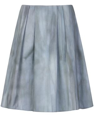 Vince Knee-Length Pleated Skirt - Blue