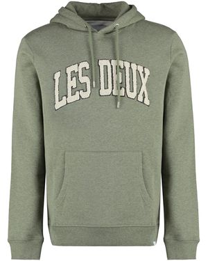 Les Deux Crane Cotton Hoodie - Green