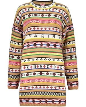 KENZO Jacquard Knit Mini-Dress - Multicolor
