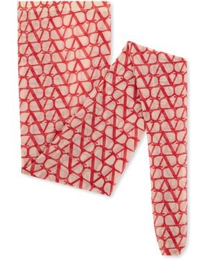 Valentino Garavani Tights With Logo - Red