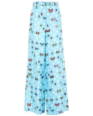 Versace Silk Pants - Blue