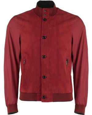Moorer Mezzano Bomber Jacket - Red