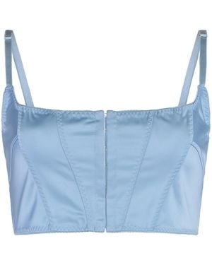 Anna October Top Cropped - Blue
