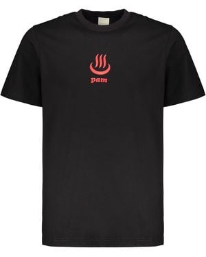 Pam Printed Cotton T-Shirt - Black