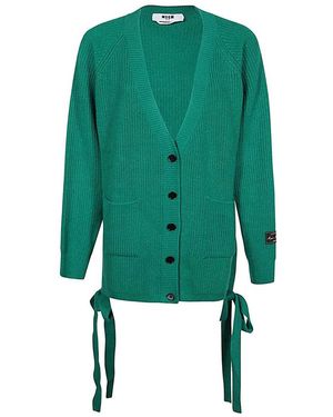 MSGM Wool-Blend Cardigan - Green