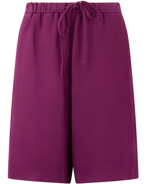 Valentino Garavani Silk Shorts - Purple