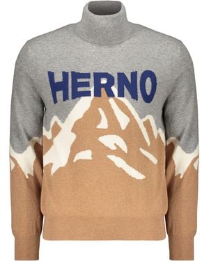 Herno Elegant Shirt With Mountain Design - Grey