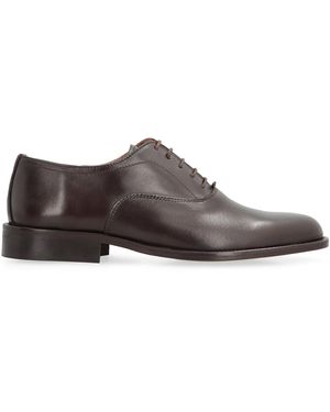 Bruno Magli Leather Lace-Up Shoes - Brown