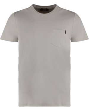 Moorer Bruzio Cotton T-Shirt - Gray