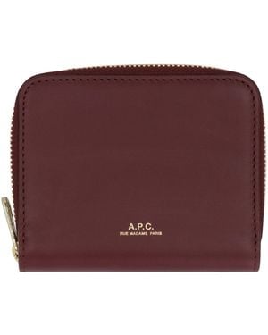 A.P.C. Leather Wallet - Purple