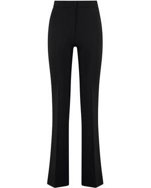 Pinko Hulka Flared Viscose Pants - Black