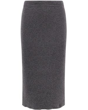 Tom Ford Cashmere And Cotton Pencil Skirt - Grey