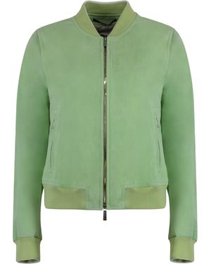 Moorer Lin Suede Jacket - Green