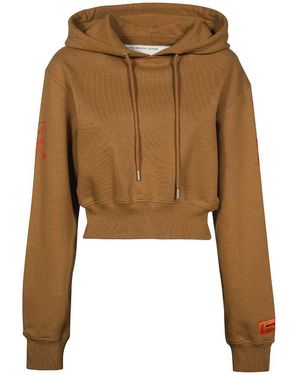 Heron Preston Cotton Hoodie - Brown
