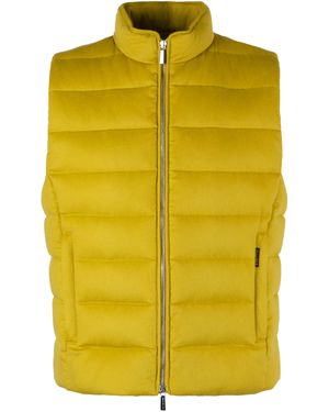 【送料&関税込】Moorer Full Zip Down Vest Moorer Full Zip Down Vest in Natural | Lyst