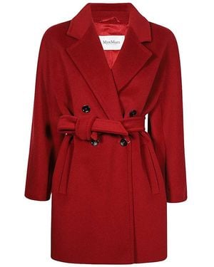 Max Mara Wool-Cashmere Blend Coat - Red