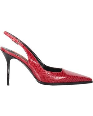 Missoni Leather Slingback Pumps - Red