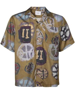 Les Deux Printed Short Sleeved Shirt - Gray