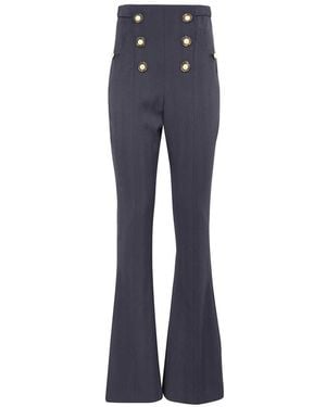 Balmain Virgin Wool Pants - Blue