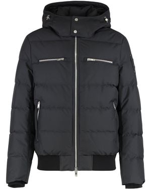 Moose Knuckles Cloud Bomber Jacket With Lambskin Finishes - Black