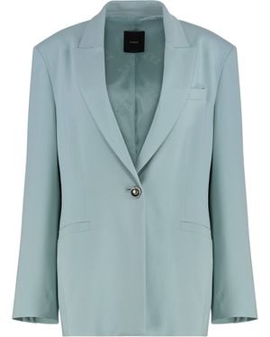 Pinko Faraona Single-Breasted One Button Jacket - Blue