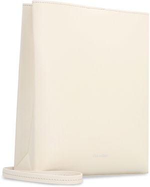 Calvin Klein Leather Crossbody Bag - Natural