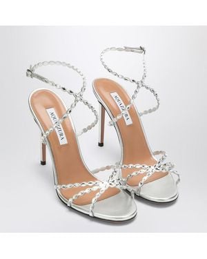 Aquazzura Love Struck Sandals With Crystals - White