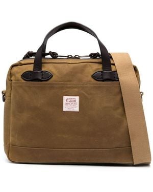 Filson Tin Cloth Compact Briefcase Bags - Brown