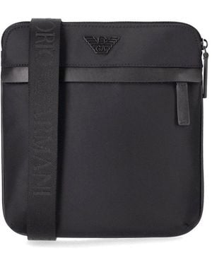 Emporio Armani Nylon Crossbody Bag - Black