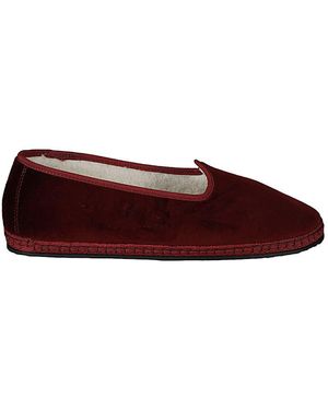 PIEDÀTERRE VENEZIA Friulana Velvet Alpaca Slippers - Red