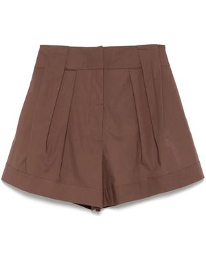 FEDERICA TOSI Bermuda Shorts With Pleats - Brown