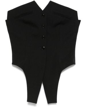 Alexander Wang Deconstructed Wool Vest Top - Black