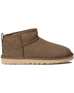 UGG "Classic Ultra Mini" Ankle Boots - Brown
