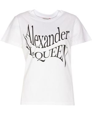 McQueen Logo Print T-Shirt - White