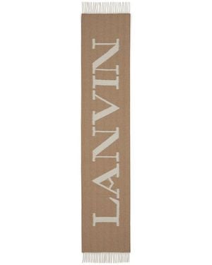 Lanvin Scarf Curb Logo 35X200 Accessories - Natural
